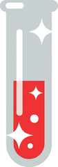 Healthcare science lab test tube icon with sparkles