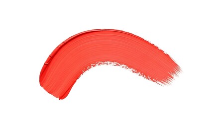 Swatch of coral red cosmetic paint