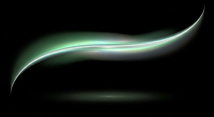 Light wave streak on black background