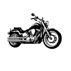 motorcycle on white background