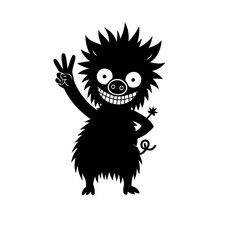 vector of cute crazy pig