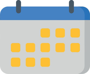 Calendar icon flat design: schedule, date & event planner symbol
