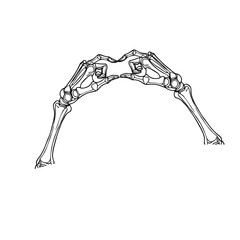 illustration ofskeleton hand