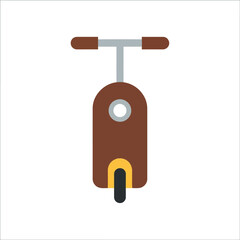 Minimalist scooter icon front view - flat design vector graphic