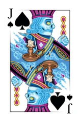 Fototapete Kinderzimmer Ghost Jack of Spades Playing Card. Vector illustration.   © ddraw