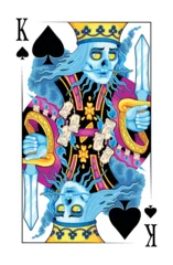 Fototapete Kinderzimmer Ghost King of Spades Playing Card. Vector illustration.   © ddraw