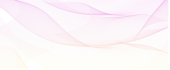 Abstract flowing wave pattern with delicate lines in shades of pink and white, creating a soft and ethereal background isolated on transparent background