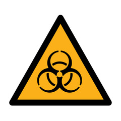 Biological hazard vector design warning safety sign standar ISO 7010
