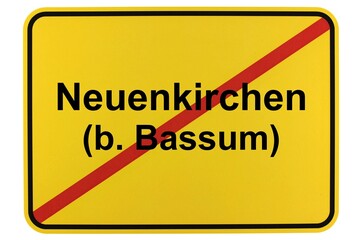Illustration eines Ortsschildes der Gemeinde Neuenkirchen bei Bassum in Niedersachsen	
