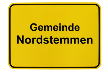 Illustration eines Ortsschildes der Gemeinde Nordstemmen in Niedersachsen	
