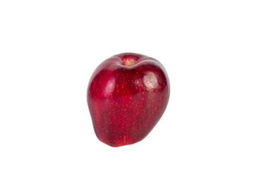 Red apple on transparent background