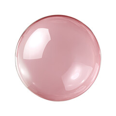 Obraz premium Luminous pink orb with light reflections, centered on black