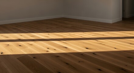 Sunlit minimalist interior with natural wood flooring for modern home design and inspiration