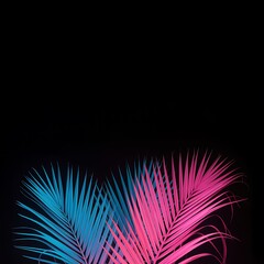 Tropical pastel palm background