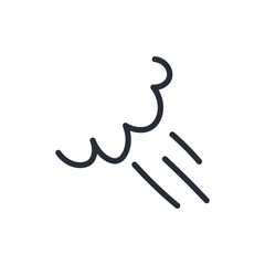 Hand Drawn Outline of a Cloud Symbol with Diagonal Lines Representing Wind or Rain on a Transparent Background Simple Iconography
