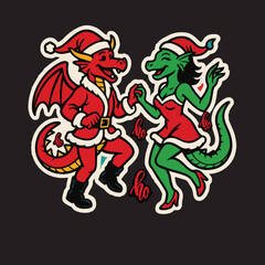 Santa Dragon Christmas 