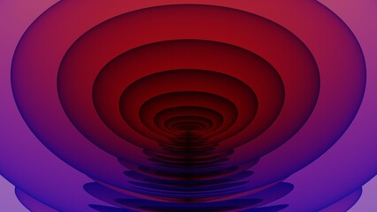 Abstract ripple effect in red and blue waves, design, background