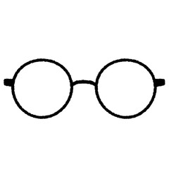メガネフレーム（ラウンド型）のイラスト