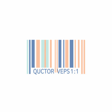 Colorful Barcode Design with Text QUCTOR VEPS 1 -1.