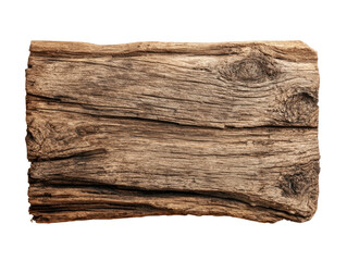 Weathered wood plank with visible grain, aged and textured on black backdrop
