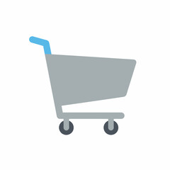 Empty Shopping Cart Icon for Online Retail and E-commerce.