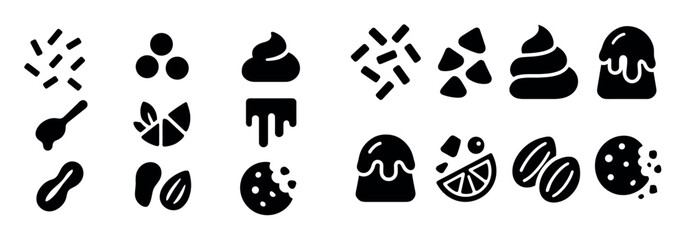 Ice Cream Toppings Icons