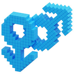 3D Pixel Gay Icon