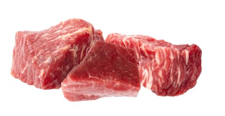 raw beef cubes, premium cut, ready for culinary creations, conveying richness, quality, and potential for gourmet meals and delicious dining experiences