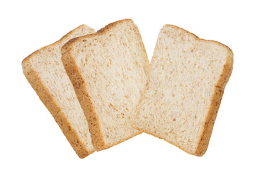 three slices of whole wheat bread, capturing healthy, fresh simplicity for breakfast sandwiches, toast, and culinary creations promoting balanced eating and well-being
