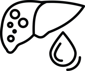 liver in outline style