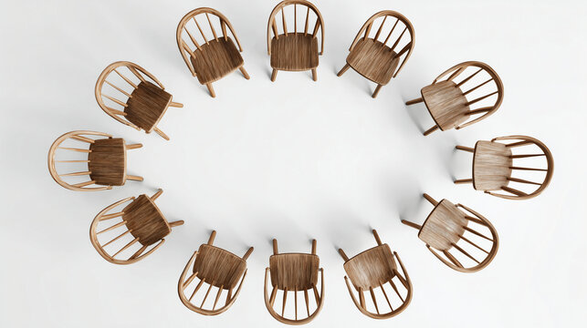 chaises en rond pr&ecirc;t pour r&eacute;union 