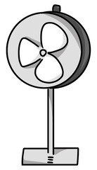 electric fan illustration isolated on transparent background