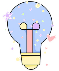 creative idea illustration isolated on transparent background