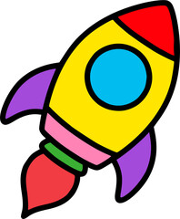 Bright cartoon air vehicles. Fun transport illustration for kids design.