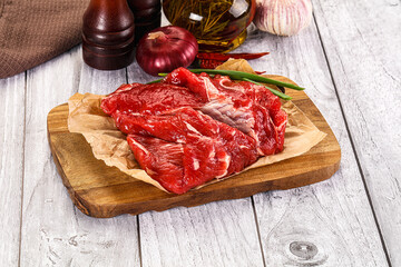 Raw beef meat for cooking