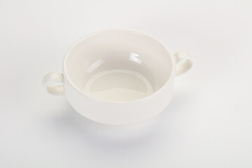 White empty clean bowl for soup