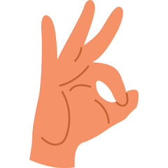 Human Hand Gesturing Okay Symbol With Thumb And Index Finger Forming Circle Against White Background Isolated Illustration