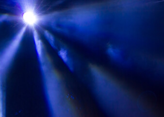 Stage spotlights. Lights beams for showing presentation.