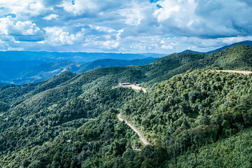 The beautiful landscape of green rice terraces in Bali, Indonesia, and rice fields in Thailand showcases stunning Asian nature and agriculture
