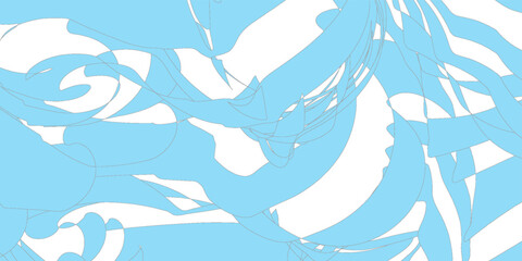 Abstract background seamless pattern with colorful waves. Trendy vector illustration in retro psychedelic style