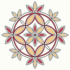 Floral mandala pattern