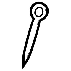 doodle tent stakes illustration hand drawn outline vector