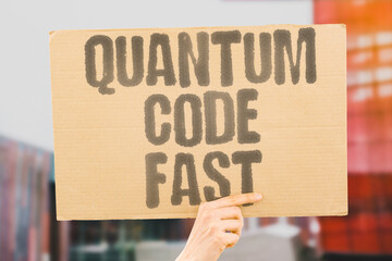 "Quantum Code Fast" Quantum codes speed up secure data processing. COMPUTE. SECURITY. FUTURE.