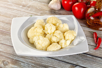 Vegan cuisine Steamed cauliflower cabbage