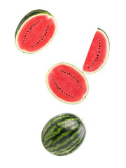 vibrant watermelon slices highlighted on black backdrop radiating summer refreshment with juicy texture, sweetness, and hydrating appeal for health and wellness themes