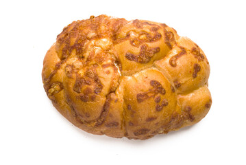 cheese bun on a white background