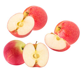 captivating studio shot of ripe apples with slices, ideal for campaigns centered around healthy eating, nutrition, and product marketing