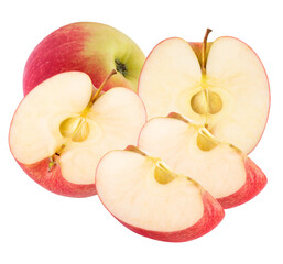 studio shot of ripe apples with slices, highlighting the natural beauty and delicious appeal, perfect for culinary and health projects