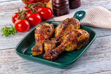 Baked chicken drumsticks with spices
