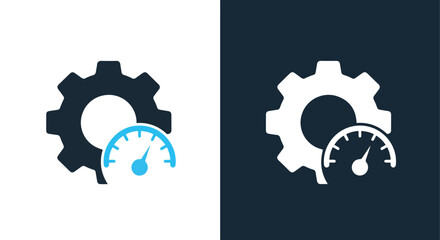 Secured document protection icon - Vector icon symbol for website - Icon vector - Blue icon vector - Line and glyph solid icon and logo template